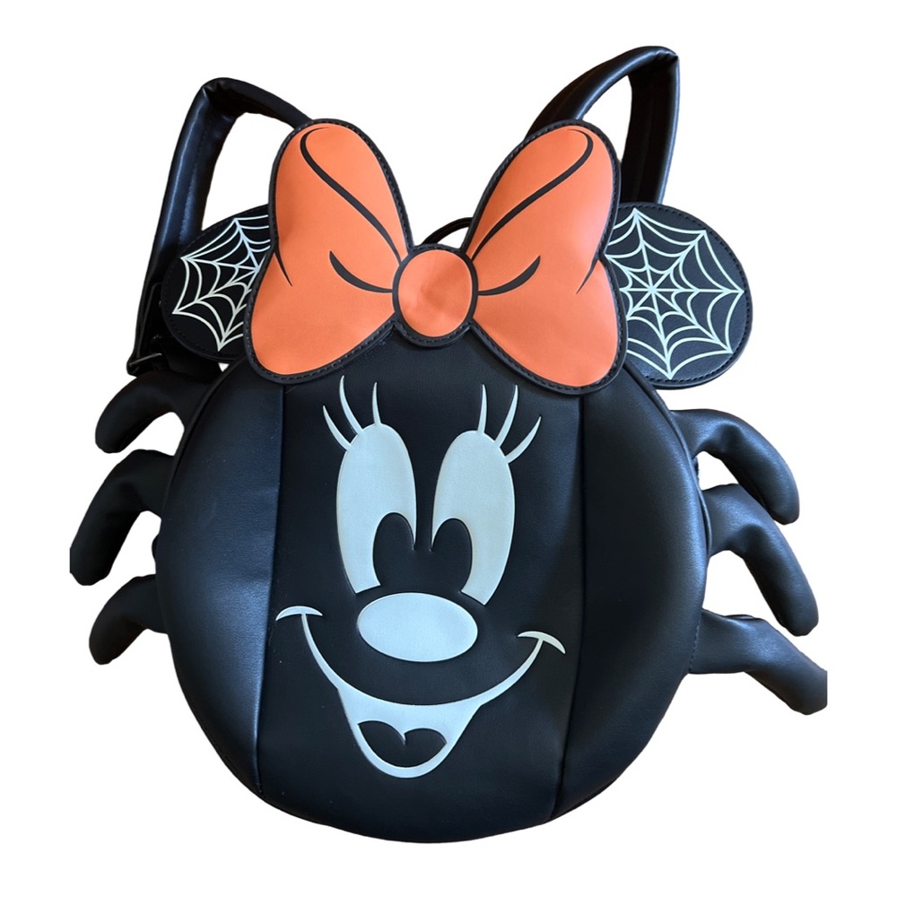 LOUNGEFLY DISNEY MINNIE MOUSE SPIDER GLOW IN THE DARK BACKBACK